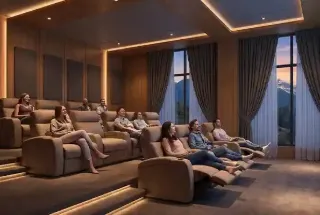 Theatre room at HOABL The Ridge Mashobra