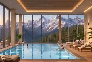 Indoor swimming pool at HOABL The Ridge Mashobra